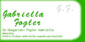 gabriella fogler business card